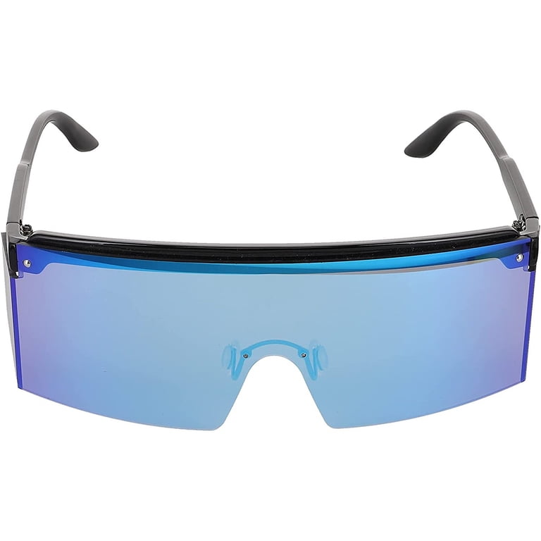 Oversized Square Flat Top Shield Sunglasses UV Protection Rimless Shades s-l400.jpg main image 4