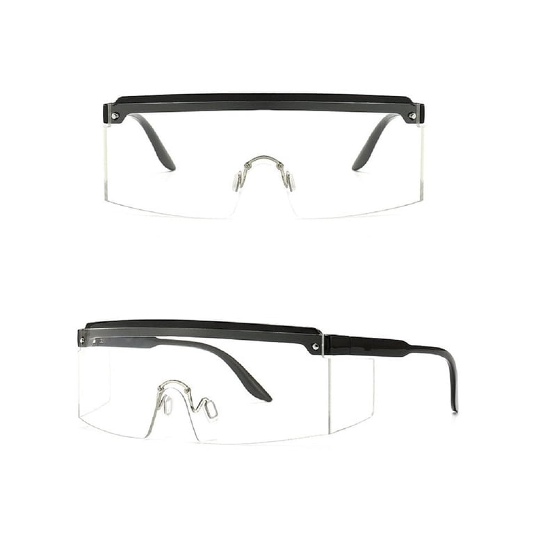 Flat Top Oversized Shield Rimless Wrap Square Sunglasses  display picture 1