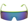 thumbnail image 1 of Flat Top Oversized Shield Rimless Wrap Square Sunglasses UV400, 1 of 22