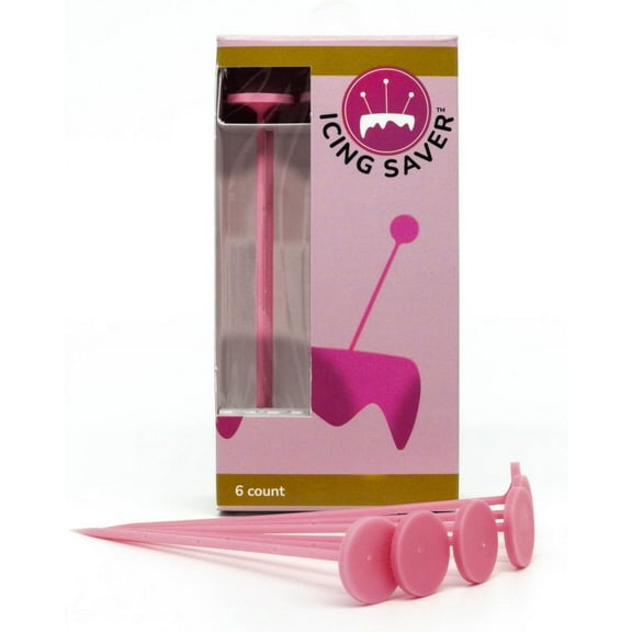 Flat Top Pink Icing Saver 6-Pack