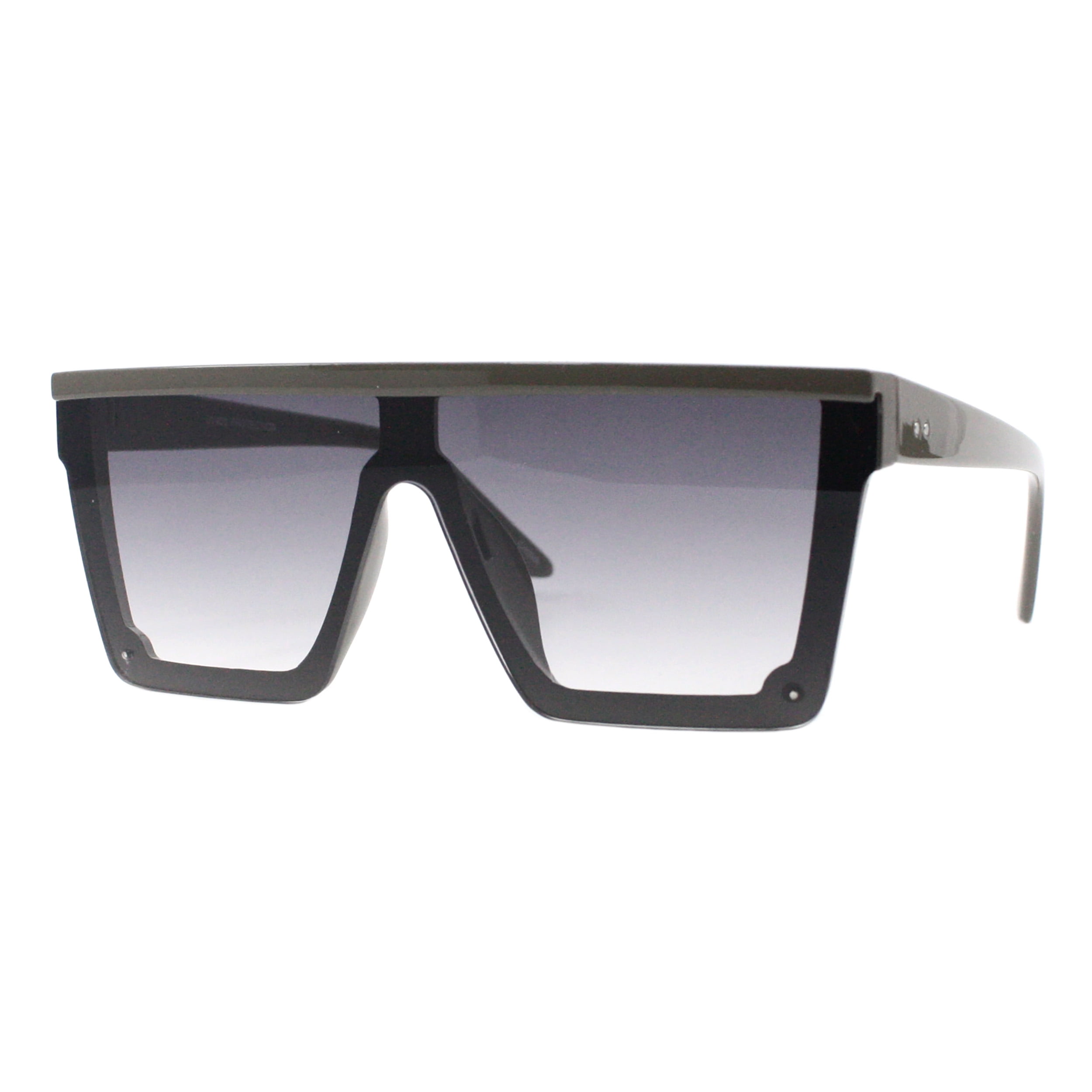 Square Polarized Sunglasses Retro UV400 Flat Top Acetate Unisex Shades Mens Retro Super Flat Top Aviator Square Sunglasses - zeroUV main image 4
