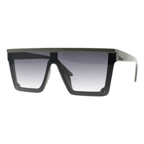 Flat Top Square Sunglasses Unisex Futuristic Boyfriend Shades UV 400 Taupe