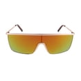 thumbnail image 1 of Flat Top Square Vintage Retro Shield Visor Style Aviator Sunglasses, 1 of 13