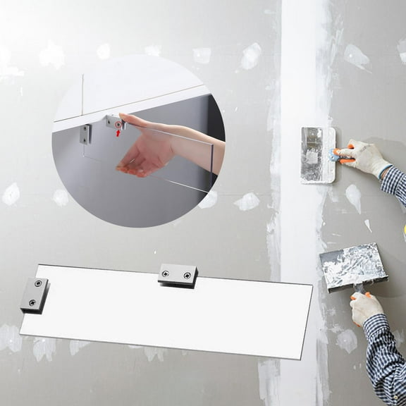 Flat Trowel Masonry Hand Tool, Portable Floor Tile Drywall Tile Trowel, Plastering Trowel for Decals, Patching, corner lines Scraping Paint clear 30cm