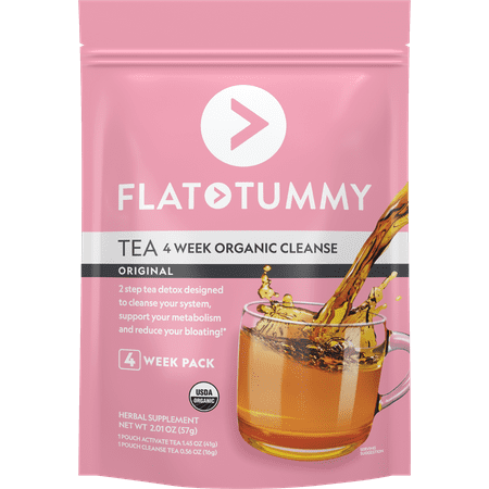 Flat Tummy Tea All-Natural Detox Tea, (4 Week Cleanse)