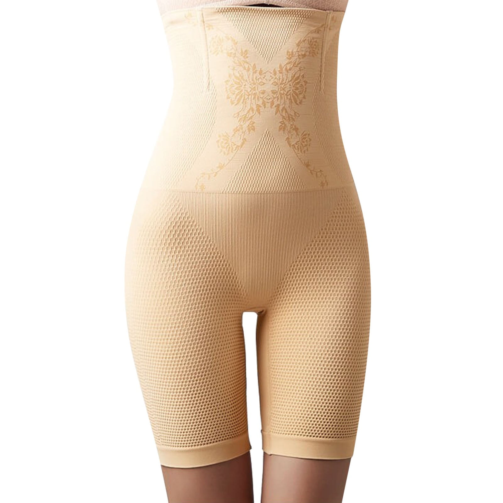 Flat Tummy compatible with Machine Seamless High Waist Honeycomb Thin Leg  Pants Shapewear Women Postpartum High Waist Abdominal Retraction Pants