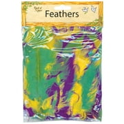 MIDWEST DESIGN IMPORTS Flat Turkey Feathers 14G-Mardi Gras