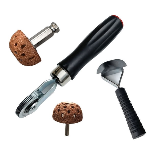 Flat Tyre Puncture Repair Kit,Tire Patches Rollers,Tire Buffer Wheel,Scraper Kit for Car Tyres