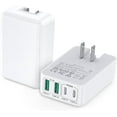 thumbnail image 1 of Flat USB C Fast Wall Charger,40W 4-Port PD Type C Cube Blocks Multiport Brick Dual Port Plug Power Adapter Compatible with iPhone16/ 15/14/13/12 ,AirPods,iPad,Samsung,Tablet, 1 of 7