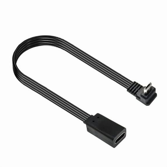 Flat USB C Female To Micro USB Male Adapter Cable 10W Charging 480Mbps Data Transfer 10cm 20cm Options Flexible