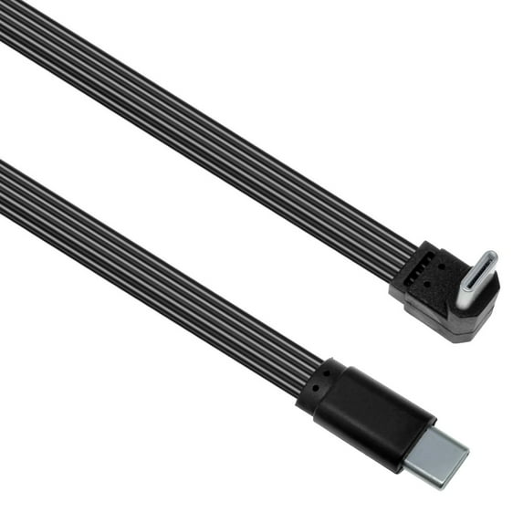 Flexible Flat FPC USB C Cable 90 Degree Angled Design 45W Charging 480Mbps Speed Fit for Gaming Consoles FPV Devices