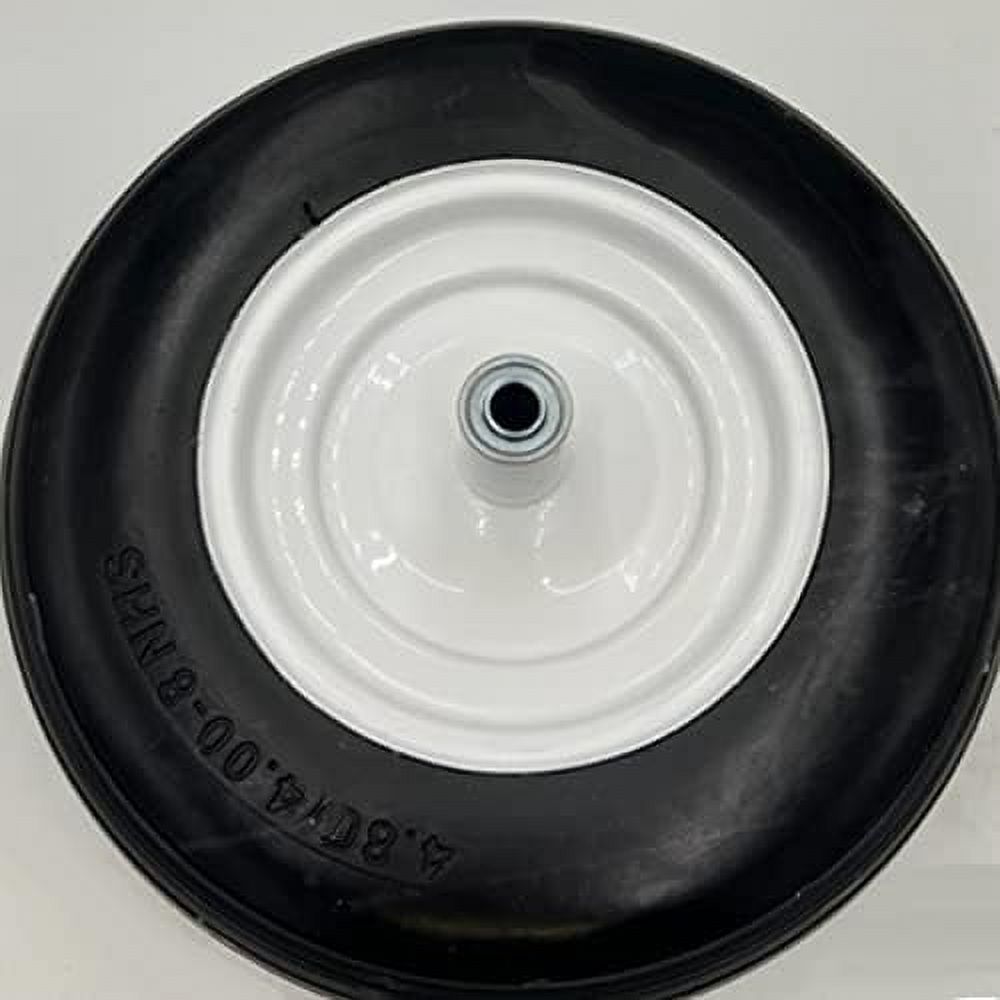 Flat Urethane Wheel, 5/8" Axle, 6" Center Iron Hub For Wheelbarrows