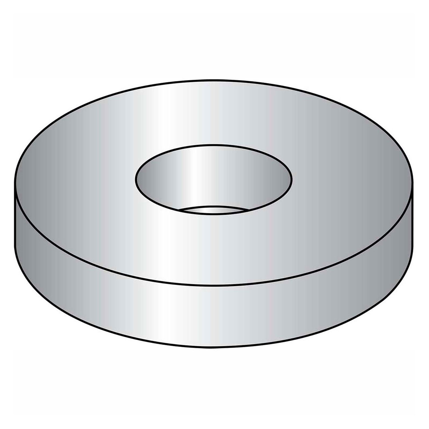 Brighton-Best B2101085 Flat Washer - 0.38 in. - Medium Carbon Steel - Zinc - USS - Pack of 100