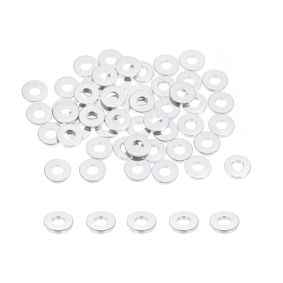 Flat Washers Aluminium Alloy M5 Thickening Washer for RC Model Parts Silvery 30Pcs