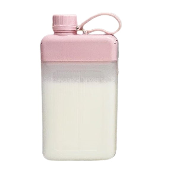 Flat Water Bottle | 450ml Summer Cold Water Mug | Travel & Pocket Bottle, Simple Gym Companion, Rectangle & Purse-Friendly, For Travel Camping Hiking Running Sport