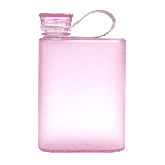 Flat Water Bottle, Leak-Proof Slim Handbag Poket Drinking Bottle for Outdoor Sports Fitness Camping Hiking
