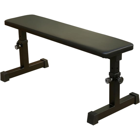 Flat Weight Bench for Weight Training, Easy Assembly Height Adjustable Workout Bench for Weight Training, Home Fitness Strength Training Bench (440lbs)