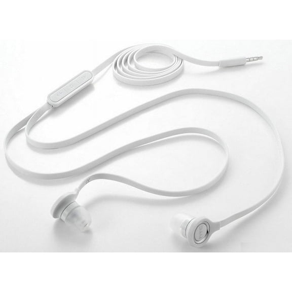 Flat Wired Earphones OEM Hands-free Earbuds Mic Compatible With LG Aristo 2 Plus, Access LTE - Microsoft Lumia 950 735 650 640 XL - Motorola Moto X 2 (2nd Gen) G5S Plus E LTE, Google Nexus 6