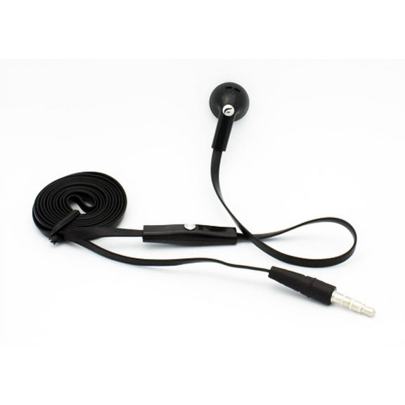 Flat Wired Headset MONO Handsfree Earphone Mic Compatible With Motorola One, Moto Z2 Play X4 G6 Play G5 PLUS (XT1687) G4 Play E5 Play E4 PLUS, Droid Maxx 2 - NABI XD 10.1", Jr 5 B8G