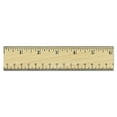 thumbnail image 1 of Universal UNV59021 12 in. Long Standard Flat Wood Ruler with Double Metal Edge - Clear Lacquer Finish, 1 of 3
