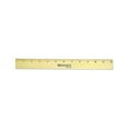 thumbnail image 1 of Flat Wood Ruler w/Two Double Brass Edges 12", Clear Lacquer Finish, 1 of 8
