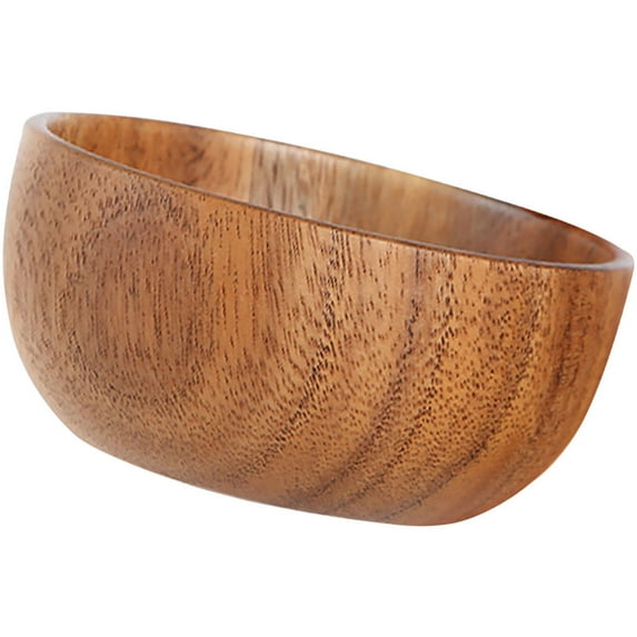 Flat Wooden Bowl Soup Bowls Soup Serving Bowl Deep Soup Bowl Rice Bowl Dinner Bowls Japanese Bowl Kitchen Bowl Baby