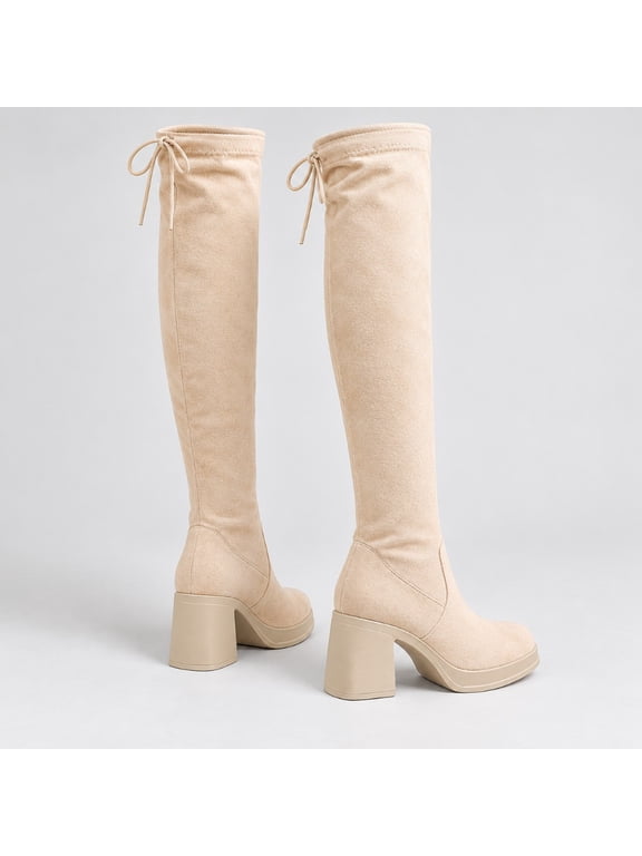Flat-bottomed thin boots women's 2026 new Korean version of high boots small autumn and winter velvet women's elastic boots