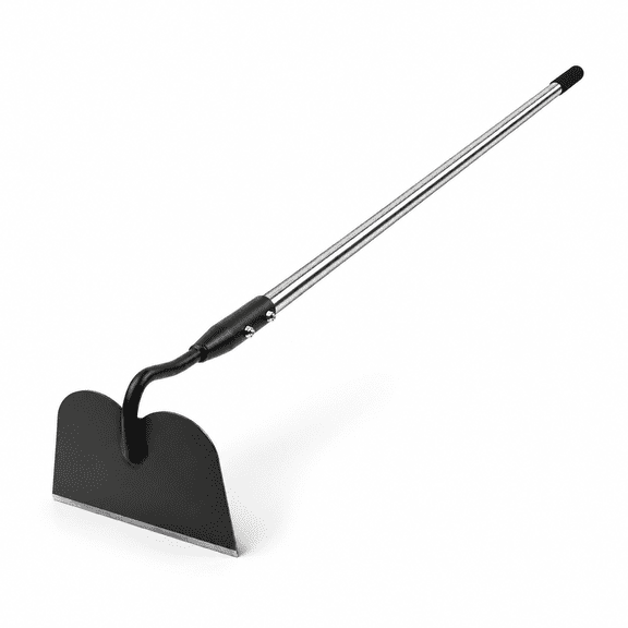 Flat hoe long handle garden cultivator tiller for soil maintenance