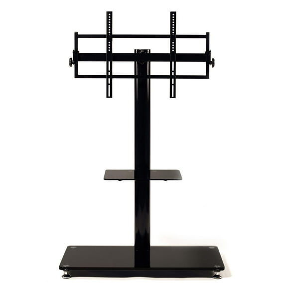 Flat panel TV mounting system w/casters for up to 75" plasma or LCD/LED TVs