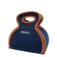 thumbnail image 1 of FlatBox 140-0100 17. 5 x 17. 5 inch Rhombus Bento Lunch Box with Placemat - Royal Blue, Orange Brown & Silver, 1 of 1