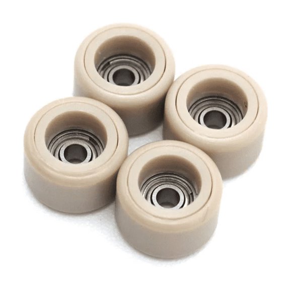 FlatFace Fingerboard Dual Durometer Bearing Wheels White & Tan