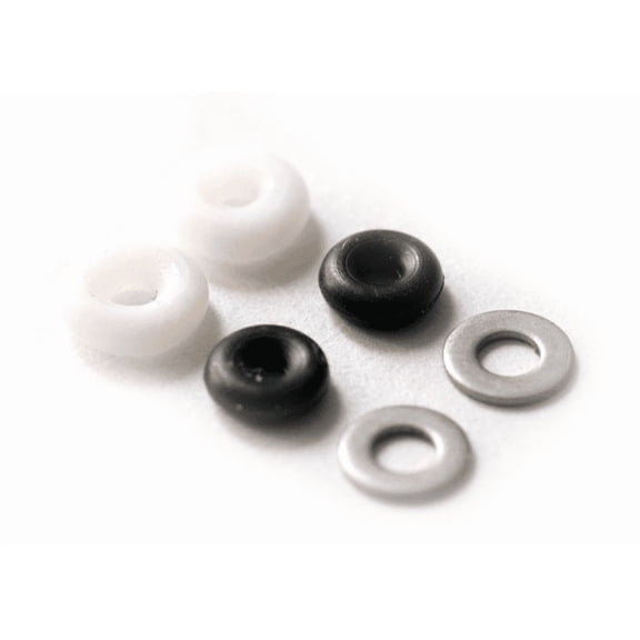 FlatFace Teflon Fingerboard Bushings  Responsive Truck Upgrade with Conforming Fit - White and Black