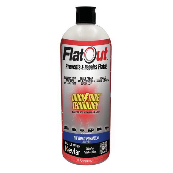 FlatOut QuickStrike Tire Sealant On Road Formula - 32-Ounce Bottle