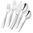 thumbnail image 1 of Flatasy Flatware Silverware Hammered Mirror 20 Piece Set for Home Kitchen Restaurant Hotel Service for 4, 1 of 6