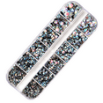 thumbnail image 1 of Flatback Crystal Ab Rhinestones Glass Gems for Nail Art Jewels Makeup Tumblers Shiny Round - white AB, 1 of 5
