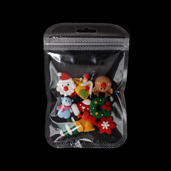Flatback Resin Christmas 3D Art Charms Kwaii Snowflake Sock Santa Christmas Bell Tree Decorations Jewelry