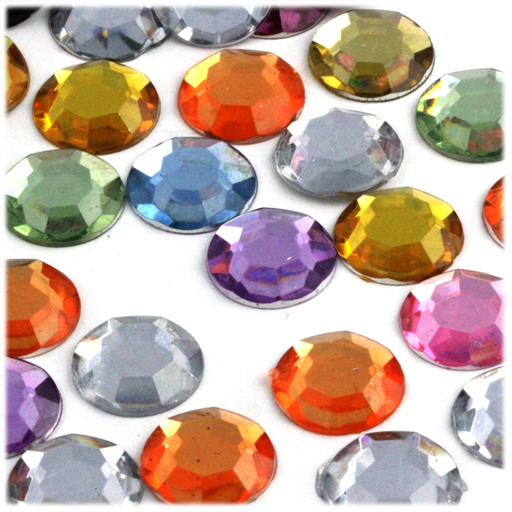 The Crafts Outlet 2,500pc Loose Flatback Acrylic Rhinestones Round 2mm Tiny for Nails - Flatback Crystal Clear