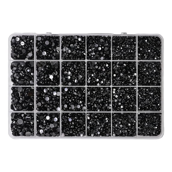 Flatback Rhinestones, Metallic Jelly Gems for Nails Makeup Tumblers, 6 Sizes Resin Sparkle Stones for DIY Crafts, Bedazzling Supplies for Crafts