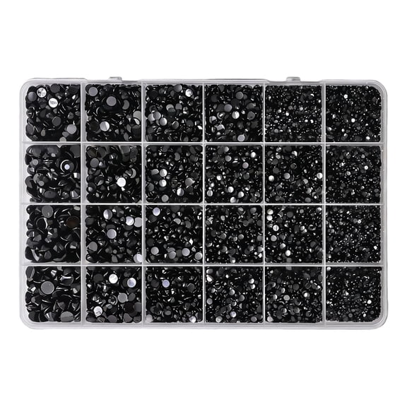 Flatback Rhinestones, Metallic Jelly Gems for Nails Makeup Tumblers, 6 Sizes Resin Sparkle Stones for DIY Crafts, Bedazzling Supplies for Crafts