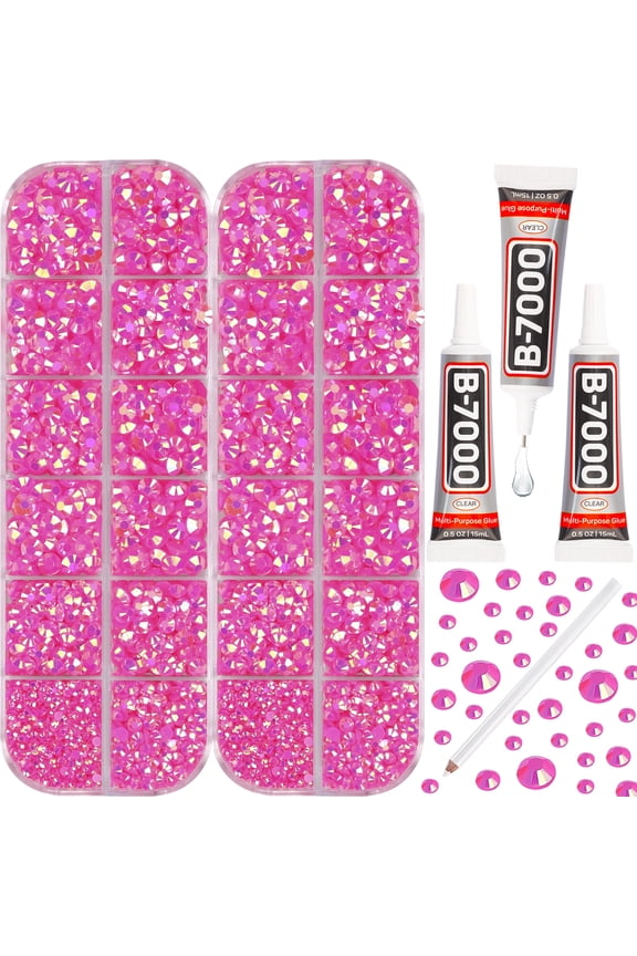 Flatback Rhinestones with Adhesive Glue for Craft, Nail Art, Shoes, Decoration, Embelishment and More