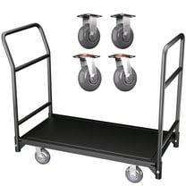 Flatbed Cart with Wheels, 2000 LBS Dolly Platform Truck, Flat Cart for Warehouse, Factory, Moving, Logistics & Home Use