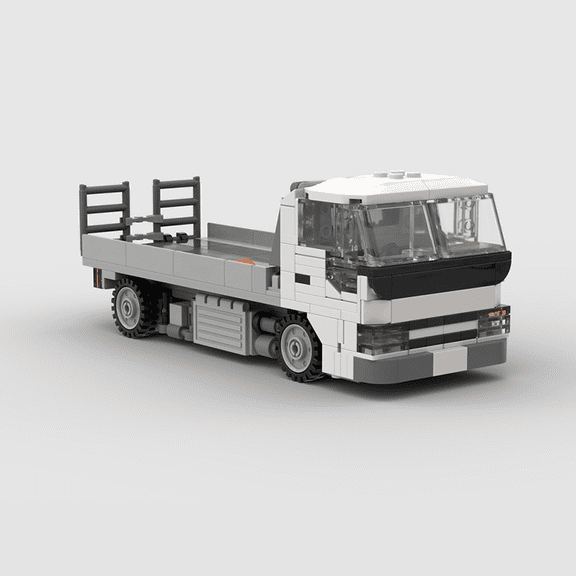 Flatbed Transport Truck Building Blocks Set, DIY Assembly Utility Cargo Vehicle Brick Model, Creative Desktop Collectible Building Toy