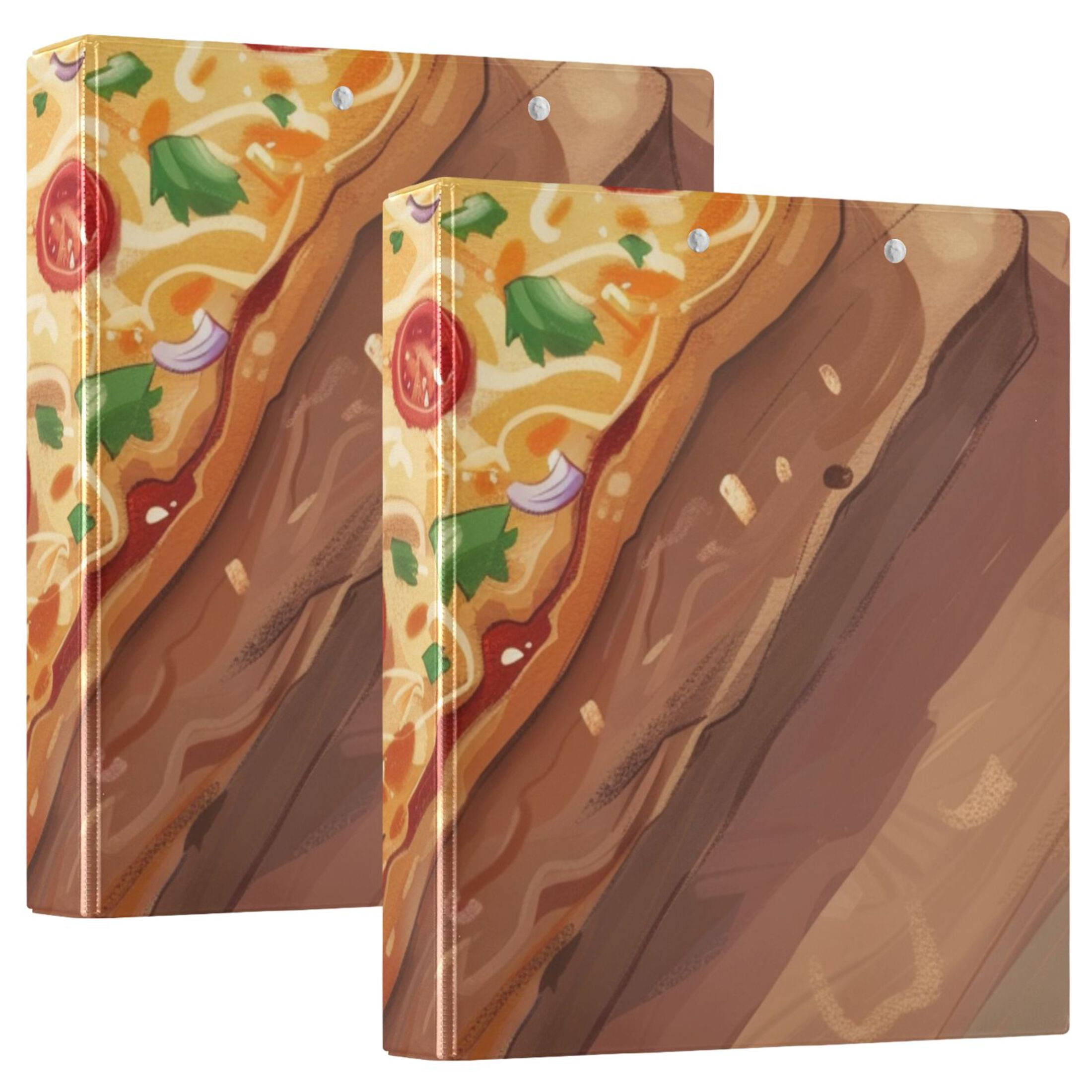 Flatbread 3 Ring Binders 1.5 inch Hardcover File Folders with Interior Pockets A4 Size Organizer for School Office Hospital