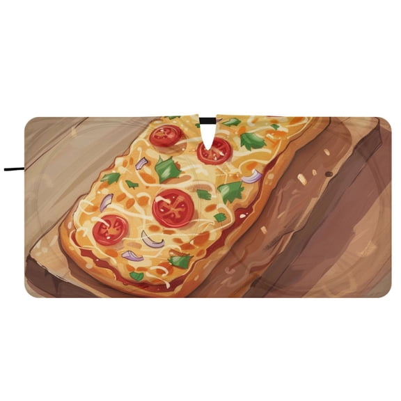 Flatbread Car Windshield Sun Shade Foldable Front Window Shades Cover Sun Visor Shield Block