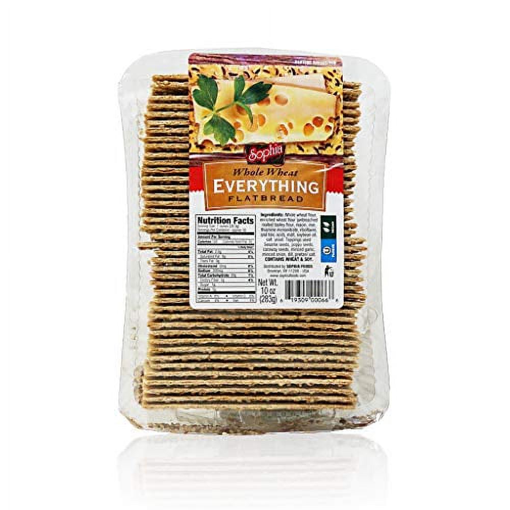 Flatbread CrackersWholewheat Everything 10Oz4 Pack