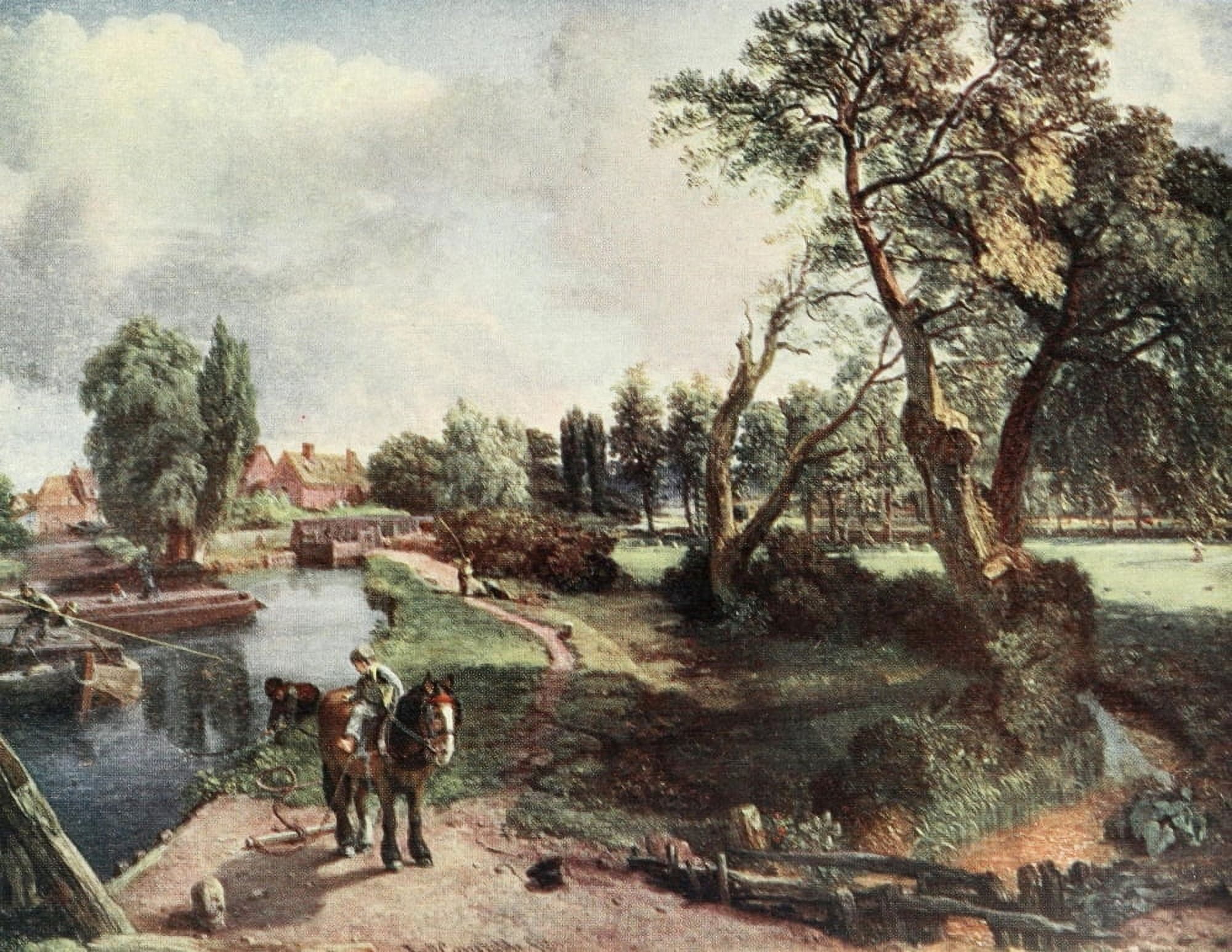 Flatford Mill Constable 1909 Canvas Art - John Constable (18 x 24)