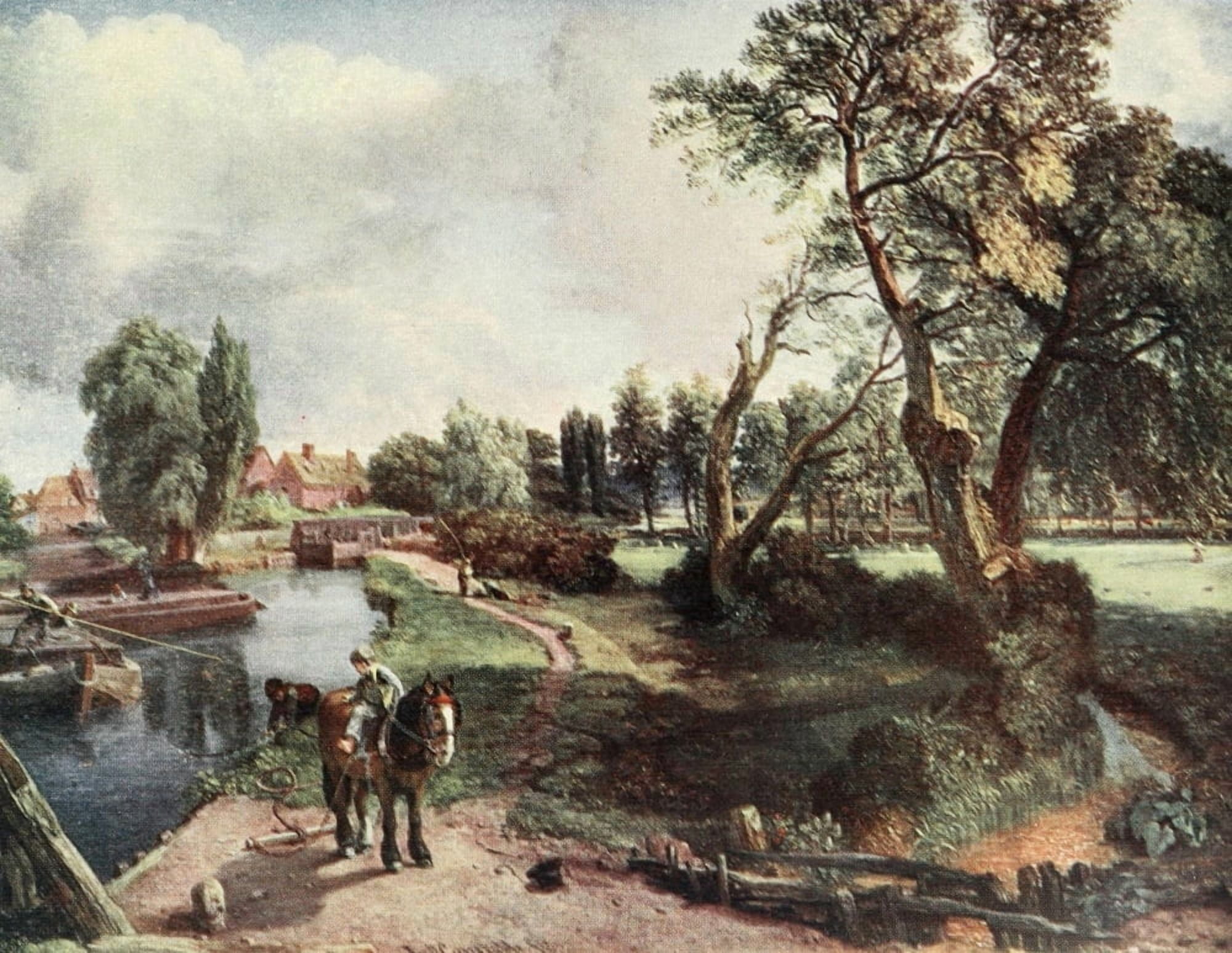 Flatford Mill Constable 1909 Canvas Art - John Constable (24 x 36)