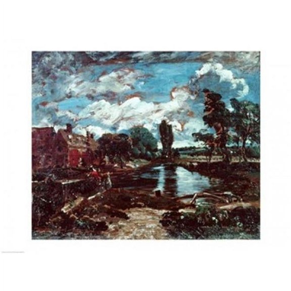 Flatford Mill from a Lock on the Stour, c.1811 Poster Print by John Constable (36 x 24)