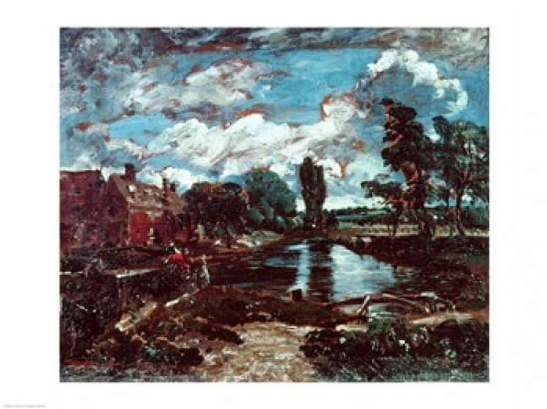 Flatford Mill from a Lock on the Stour c1811 Canvas Art - John Constable (24 x 18)