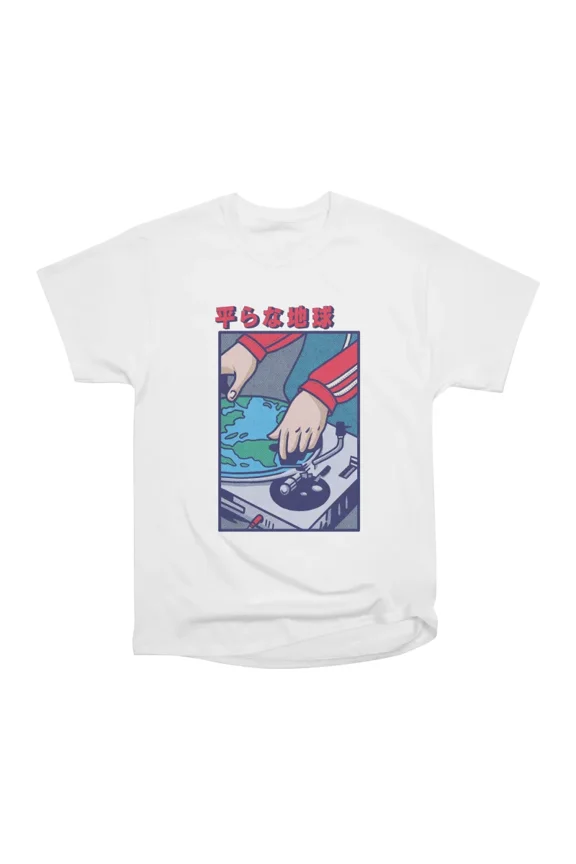 Flath Earth DJ T-Shirt Tee Gift For Him Merch For Her Apparel For Friend